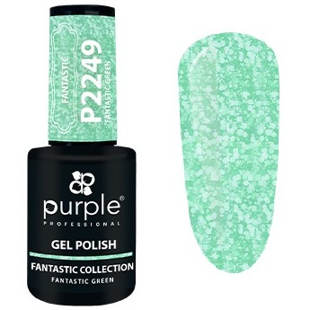 P2249  Gel Polish Fantastic Green 10 ml  Purple