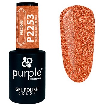 P2253  Gel Polish Precious Golden Cooper 10 ml  Purple