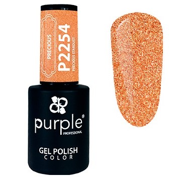 P2254  Gel Polish Precious Golden Cooper 10 ml  Purple