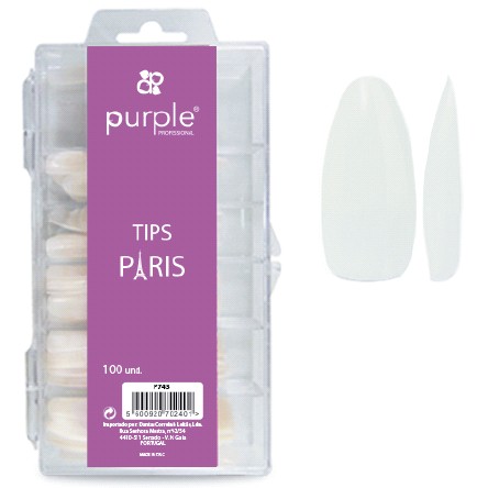 P743  Tips Paris (Almendra) Purple 100ud